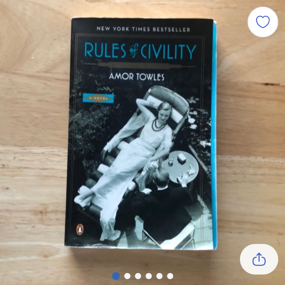 Rules of Civility by Amor Towles Penguin Edition Novel Book